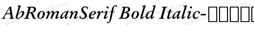 AbRomanSerif Bold Italic字体转换